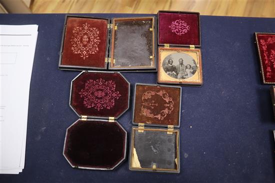 A group of daguerreotypes etc